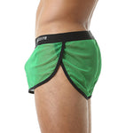 2 Pack Men's Mesh Breathable Solid Color Low-Rise Quick-Dry Fabric Boxers