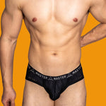 2 Pack Men's Low-Rise Sexy Lace U-Pouch Briefs