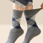 5 Pack Men's Simple Textured Crew Socks