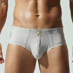Men's Premium Fabric Comfy Waistband Stay-Put Fit Sporty Cut Solid Color Trunks
