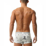 2 Pack Men's U-Pouch Side Vent Printed Trunks