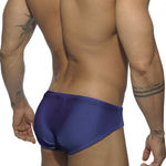 Men's Seamless Comfort Solid Color Shiny Swim Briefs