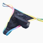 3 Pack Men's Ultra-Thin Sexy Smooth Breathable Contrast Waistband Strings