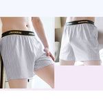 3 Pack Men's Loose-Fit Striped Design Stylish Premium Cotton Boxer Shorts