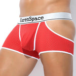 2 Pack Men's Low-Rise Side Vent & Cut-Out Design Breathable Mesh Trunks