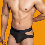 2 Pack Men's Low-Rise Sexy Side-Opening Briefs