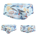 Men's Sexy Botanical Printed Mesh Underwear