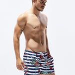 Men's Trendy Printed Sporty Cut Odor-Control Cooling Board Shorts