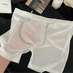 3 Pack Men's Ice Silk Full-Coverage Antibacterial Mid-Rise Boxer Briefs