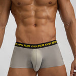 3 Pack Men's Seamless Ice Silk U-Pouch Low Waist Sexy Breathable Trunks