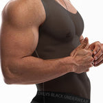 Men's High Stretch Solid-colored Ice Silk Vest & Briefs