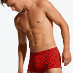 3 Pack Men's Leopard Cotton Breathable & Low-Rise Trunks