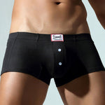 2 Pack Men's Soft Solid Color Simple Comfortable Breathable Trunks