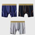 2 Pack Men's Pure Cotton Anti-Chafing Breathable Sports Boxer Briefs