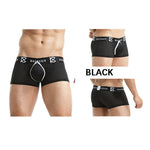 2 Pack Men's Detachable Boxer Briefs with Snap Closure and Contour Pouch