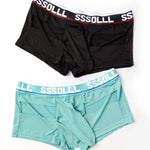 3 Pack Men's Mid-Rise Ice Silk Hollow-Out Trunks