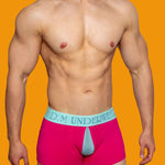 2 Pack Men's Mesh Transparent Open-Cut Cotton Mesh Trunks