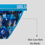 2 Pack Men's Breathable Ice Silk High-Cut Printed Bikini