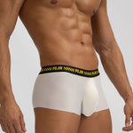 3 Pack Men's Seamless Ice Silk U-Pouch Low Waist Sexy Breathable Trunks