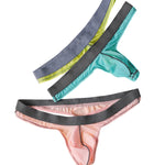3 Pack Men's Supportive Pouch Firm Support Skin-Friendly Thongs