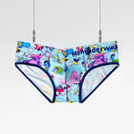 2 Pack Men's Playful Cartoon No-Tag Comfortable and Breathable Briefs