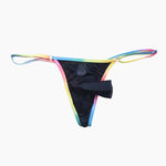 3 Pack Men's Ultra-Thin Sexy Smooth Breathable Contrast Waistband Strings