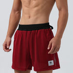 Men's Mesh-Lined Double-Layer Sports Fitness Breathable Sweat-Wicking Quick-Dry Shorts