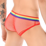3 Pack Men's Stretchy Mesh Rainbow Style Lightweight Breathable Bikinis