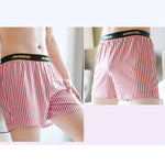 3 Pack Men's Loose-Fit Striped Design Stylish Premium Cotton Boxer Shorts