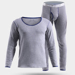 Fleece Lined Men's Thermal Underwear With Support Pouch