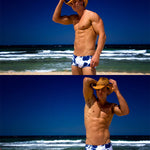 Men's Lightweight Low-Rise Bold Prints Swim Briefs & Trunks