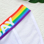 2 Pack Men's Rainbow Mesh Lightweight Breathable Bikinis