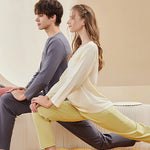 Comfortable Modal Cotton Long Sleeve Couple Pajama Set