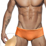 Men's Anti-Odor Sporty Cut Solid Color Swim Briefs