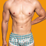 2 Pack Men's Loose Aloha Cotton Plaid Home Pants