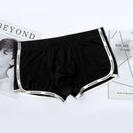 Men’s Letter Trim Applique Cotton Trunks