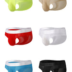 3 Pack Men's Ultra-Thin Ice Silk Briefs with Separation Pouch and Breathable Cooling Comfort