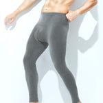 Men's High Waist Plus Fleece Cotton Warm Pants with  with Fly
