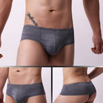 4 Pack Men's Breathable & Quick-Dry Printed U-Pouch Mesh T-Back Trunks