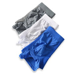 3 Pack Men's Cool Ice Silk Mesh Seamless Comfort Trunks