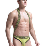 Men's Sexy Mesh U-convex Large Pouch Breathable Vest One-piece Suspender T-back
