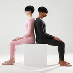 Men's Soft Seamless Thermal Sets With Fly