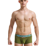2 Pack Men's Supportive Pouch Breathable Comfort Quick-Dry Stretch Trunks