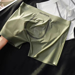 3 Pack Men's Ice Silk Full-Coverage Antibacterial Mid-Rise Boxer Briefs