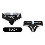 2 Pack Men's Breathable Mesh Removable U-Shaped Pocket Thongs