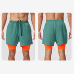 Men's Solid Color Anti-Exposure Liner & Breathable Running Activewear Shorts