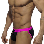 Men's Dual-Tone Swim Briefs with Removable Padding
