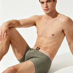 4 Pack Men's Cooling Mid-Rise Stretchy & No-Roll Hem Trunks