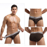 3 Pack Men's Comfortable Sporty Breathable Low-Waist Sexy Briefs