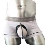 2 Pack Men's Detachable Pouch Breathable Boxer Briefs